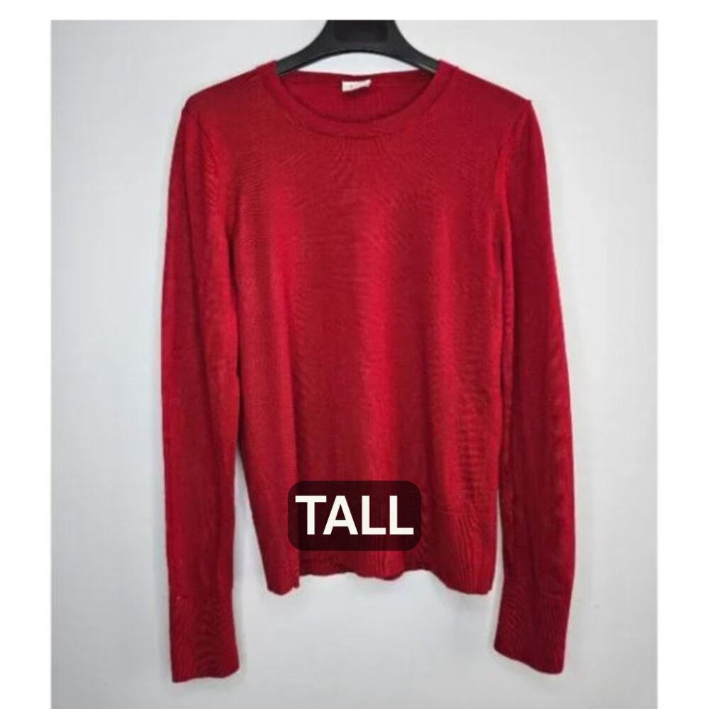 GAP Merino Wool Crewneck Sweater – Red – Size M Tall